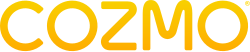 Text reading "Cozmo" with a yellow-orange gradient
