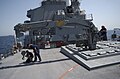 VLS Strikedown crane extended, aboard USS Hopper