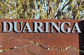 Duaringa sign on Capricorn Highway