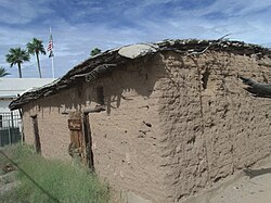 The 1870 adobe homestead house of Phillip Darrell Duppa in Phoenix.