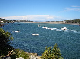 Port Hacking estuary, view towards the heads