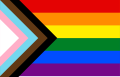 Daniel Quasar's Progress variant of the rainbow pride flag (2018)