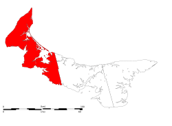 Location of Prince County in Prince Edward Island