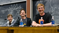 (left to right) 4chan founder moot with webcomic creators Randall Munroe and Ryan North at ROFLCon 2008
