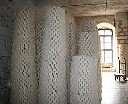 Soap stacks inside the Touqan factory in Nablus in 2008