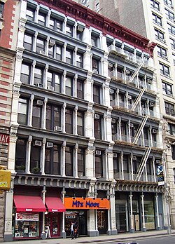 687–691 Broadway/250–254 Mercer Street was designed by J. A. Wood and built from 1885 to 1888