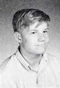 Black and white yearbook photo