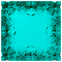 A three-dimensional Mandelbox fractal of scale -1.5.