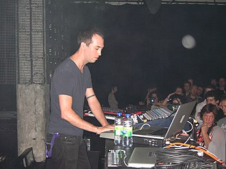 Hecker at a live performance