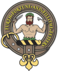 Half-figure of a wild man or "demi-savage", on crest of Scottish clan Murray (Duke of Atholl)[255]