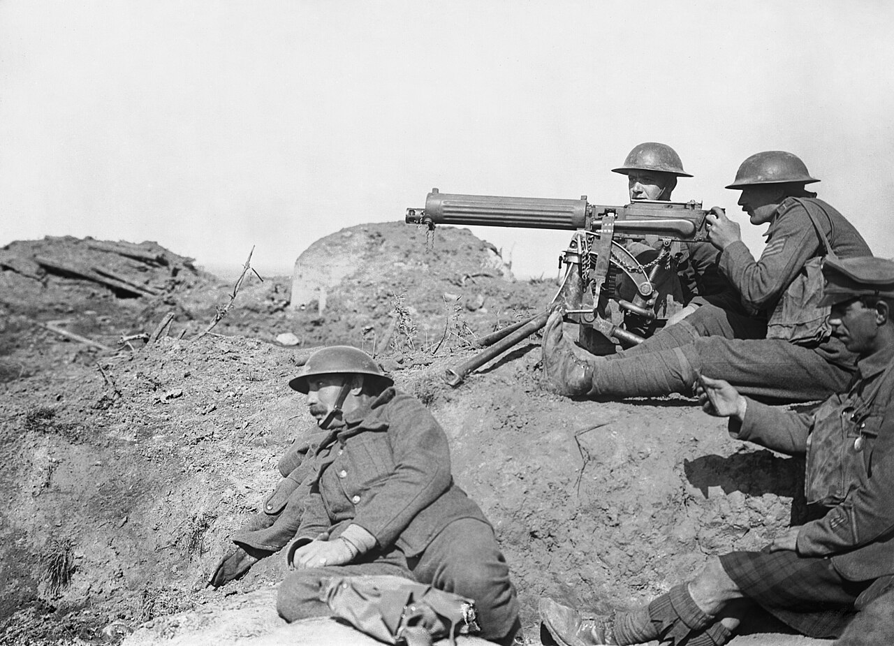 Vickers machine gun in the Battle of Passchendaele - September 1917.jpg