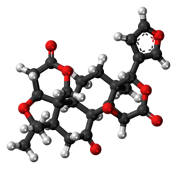 Ball-and-stick model of limonin