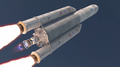 Artistic Representation of MTG-I1 on Ariane 5 during liftoff