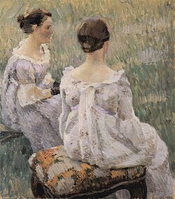 Tea gowns with Watteau-pleated backs, Russia, 1899