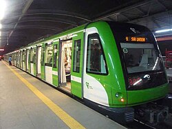 Train Alstom Metropolis 9000 in station "Villa el Salvador" (Line 1)