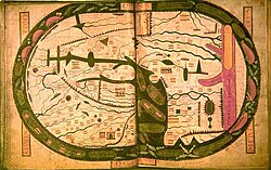 The world map from the Saint-Sever Beatus, dating to c. AD 1050.