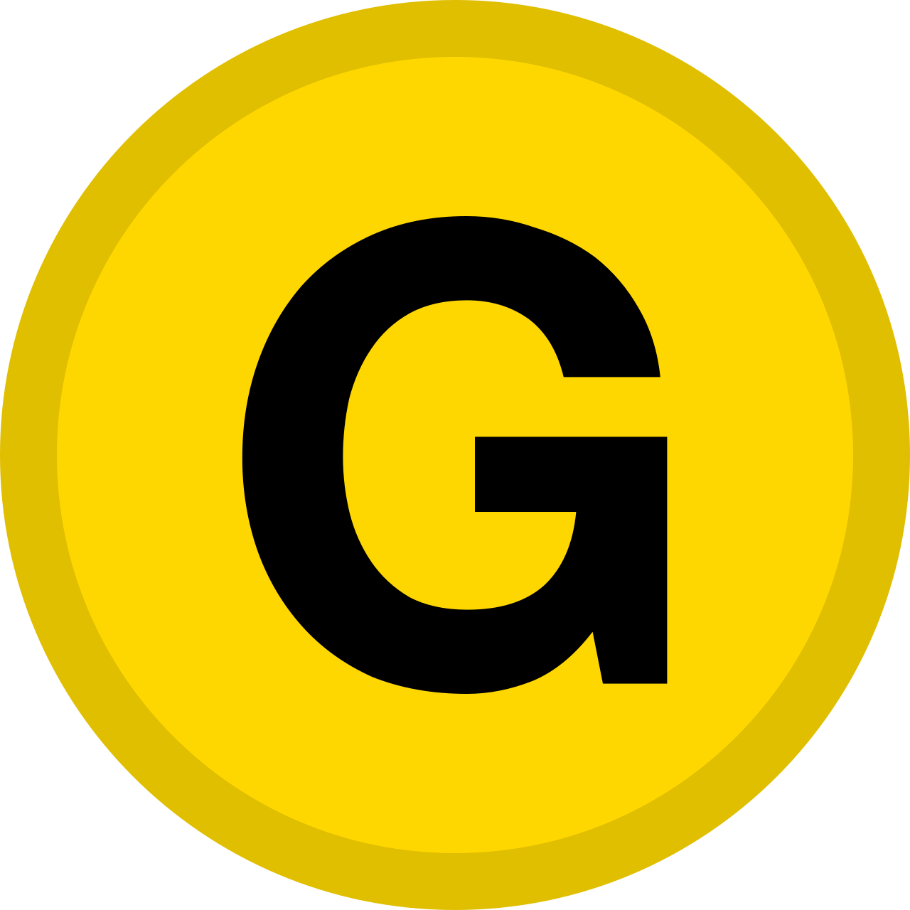 Gold medal icon (G initial).svg
