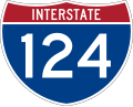 Interstate 124 marker