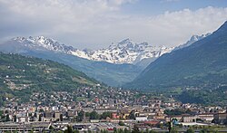 Aerial view of Aosta