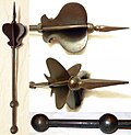 Indian shishpar (flanged mace), all-steel construction, with eight knife-edged, hinged flanges, 18th-19th century, 26 in (660 mm) long