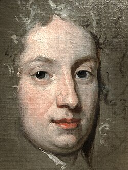 Close-up of the unfinished Richard Boyle, 2nd Viscount Shannon, 1710