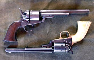 Top: Navy 51 .38 Conversion Below: Colt Open Top