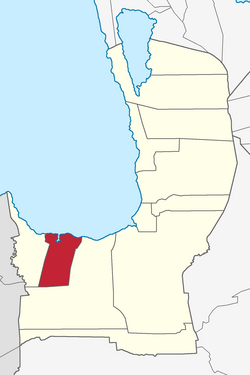 Map of Agusan del Norte with Nasipit highlighted