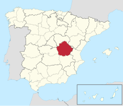Map of Spain with Cuenca highlighted