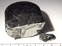 Sample of crystalline indium antimonide