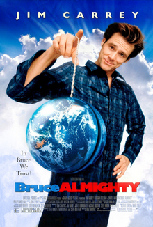 A man with the world hanging from his finger like a yoyo.