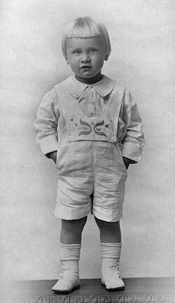 A young boy circa 1916.
