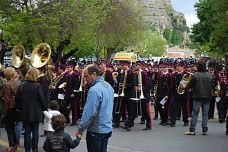 A Philharmonic Society performing during an event.