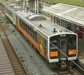 KiHa E120 and 110 at Sakamachi Station, July 2009
