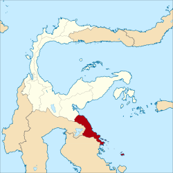 Location within Central Sulawesi