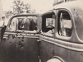 1934 Ford in which Bonnie and Clyde were ambushed and killed