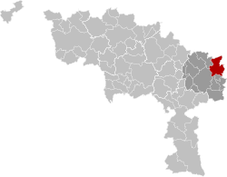 Location of Fleurus in Hainaut