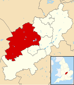 Shown within Northamptonshire