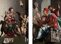 Maarten van Heemskerk painted this diptych before he left Haarlem for Italy in 1532.