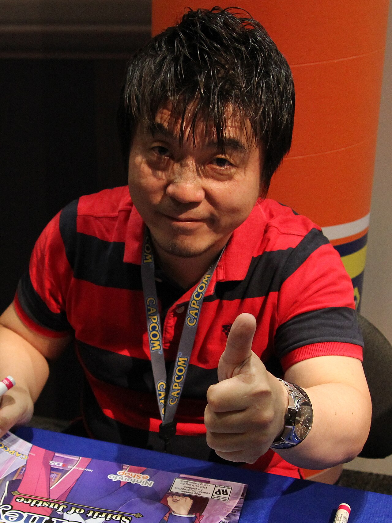 Motohide Eshiro at Anime Expo 2016, cropped.jpg
