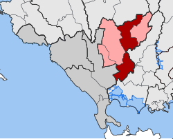 Location within the regional unit