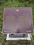 The National Historic Sites plaque at Howse Pass