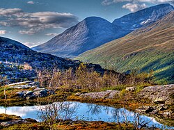 A mountain landscape near Kvalsund in Hammerfest Municipality