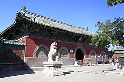 Song dynasty (960-1279) Tianwang dian of Longxing Temple in Zhengding, Hebei, China.