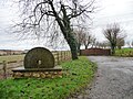 Gated entrance to Castle Farm, off New Road