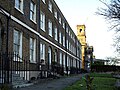 A row of brick-built terraced houses