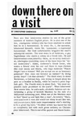 Down There on a Visit, a serious 1962 novel by gay author Christopher Isherwood