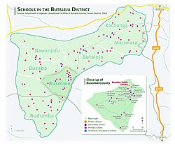 Shows public libraries and schools