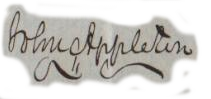 Signature of John Appleton