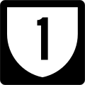 Highway 1 marker