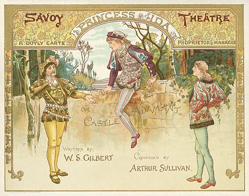 three young men in medieval costume climb over a wall